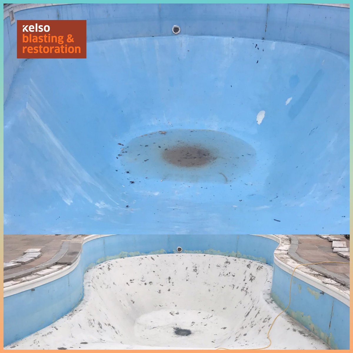 #Swimming season is upon us. Does your pool need a new finish to look its best? #KelsoBlastingAndRestoration can remove the old finish without damaging the surface. #AbrasiveBlasting #KelsoIndustrial #KelsoAbrasives