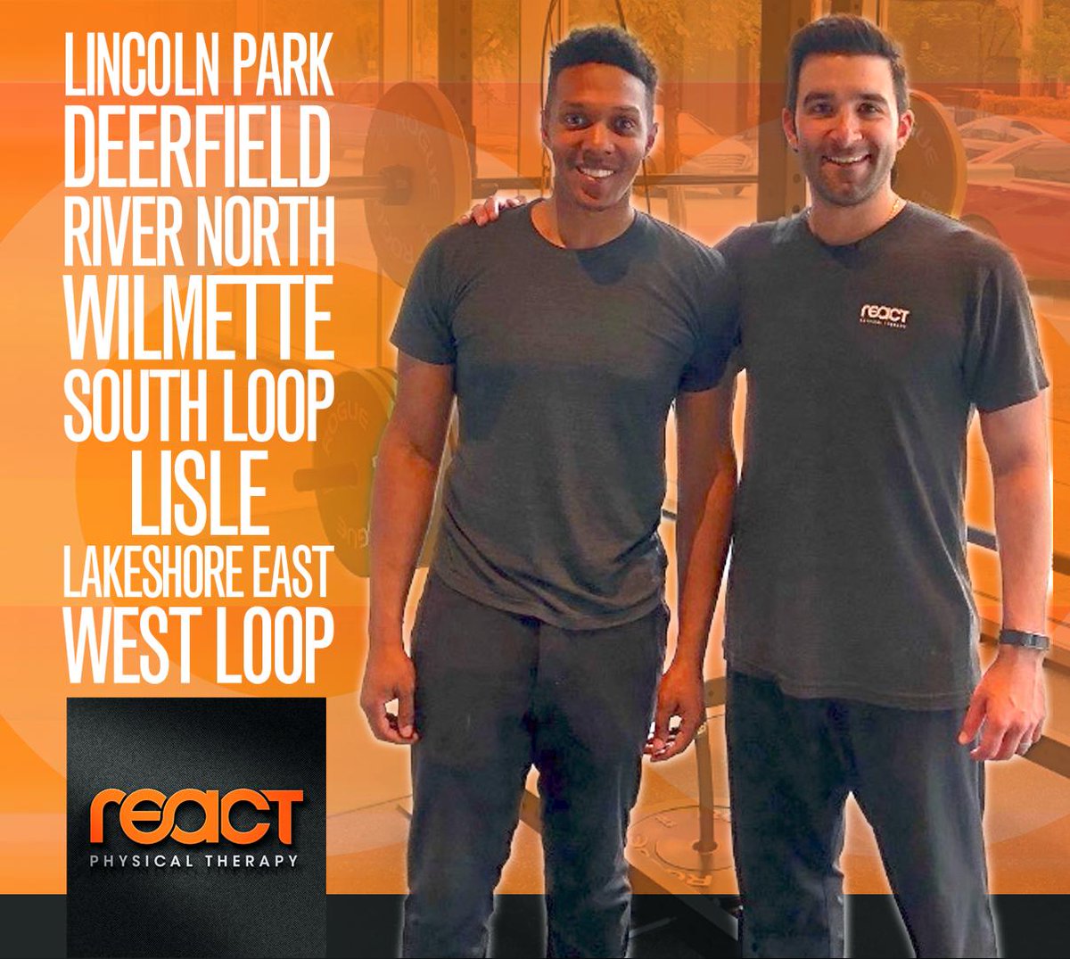 BeReact's tweet image. Find us wherever you find yourself.

Get moving again at any of our eight #Chicago area locations, including our newest in Lincoln Park,
Deerfield, and River North.

The road to recovery starts at @BeReact #PhysicalTherapy  bereact.com/locations