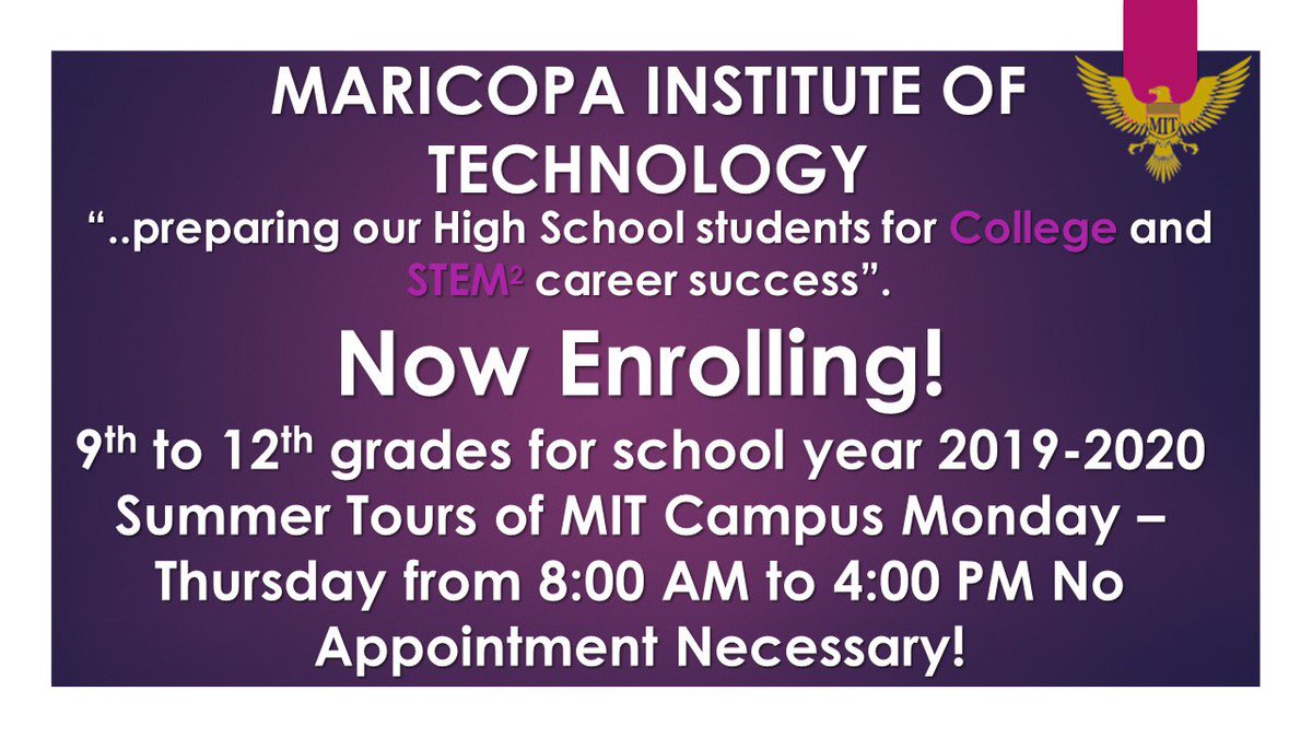 Maricopa Institute of Technology tweet media