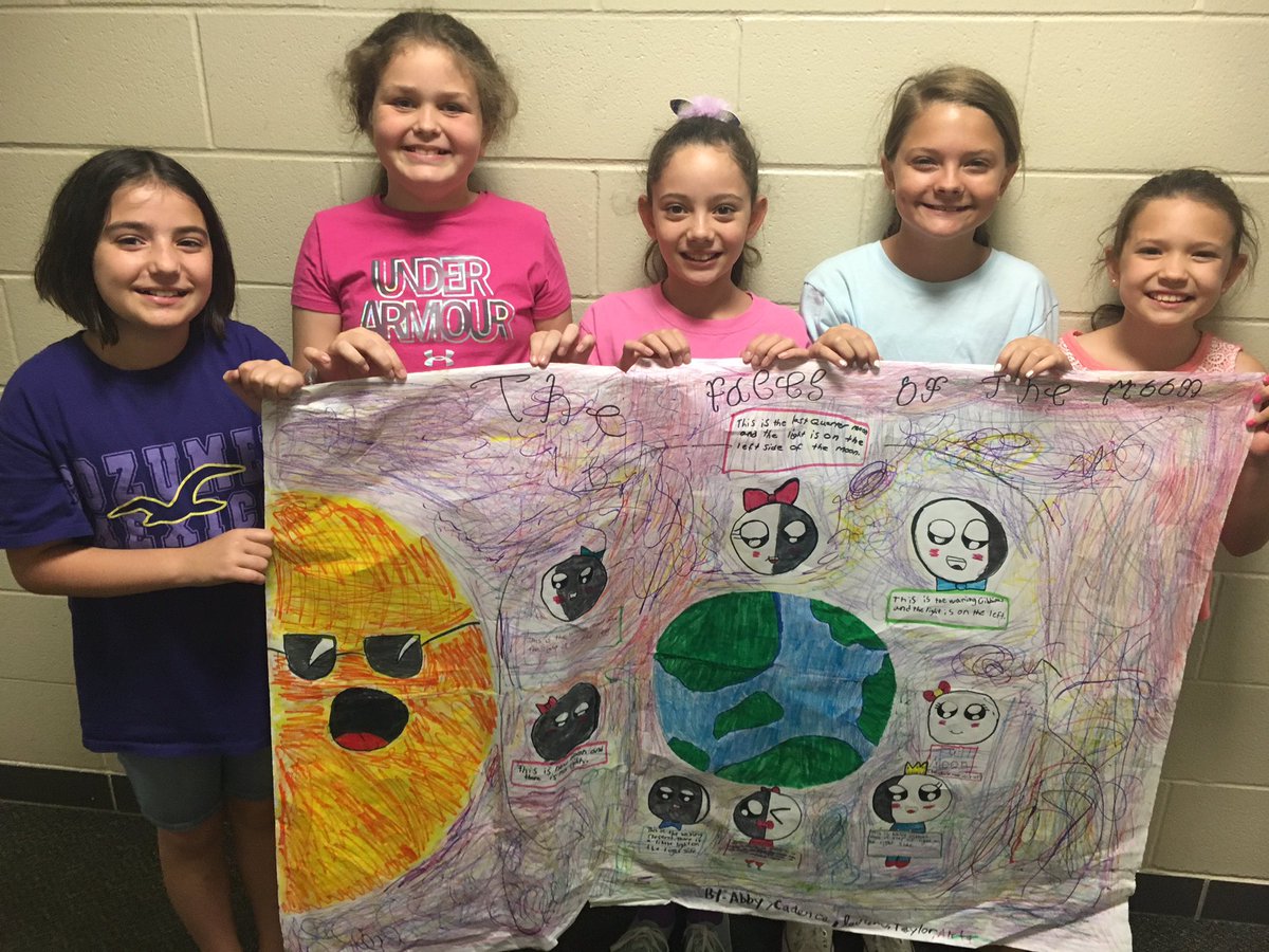 “Faces” of the moon @Mrstisdelclass <a href="/HumbleISD_HHE/">Hidden Hollow Elementary</a>