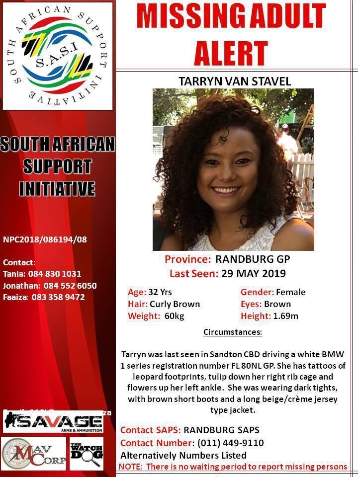 Please help find Tarryn