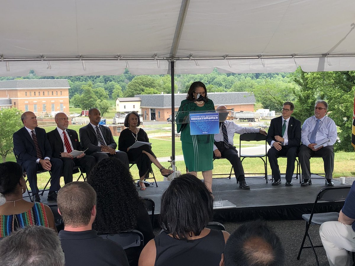 CParksPRPro's tweet photo. Great client event today...WSSC groundbreaking for the Piscataway Bioenergy Project in MD! The new facility will transform sewage into renewable energy which will reduce greenhouse gas emissions &amp; save customers $3 million/year! #LifeAtHDR  #StratComm https://t.co/KyVPY7ePCU