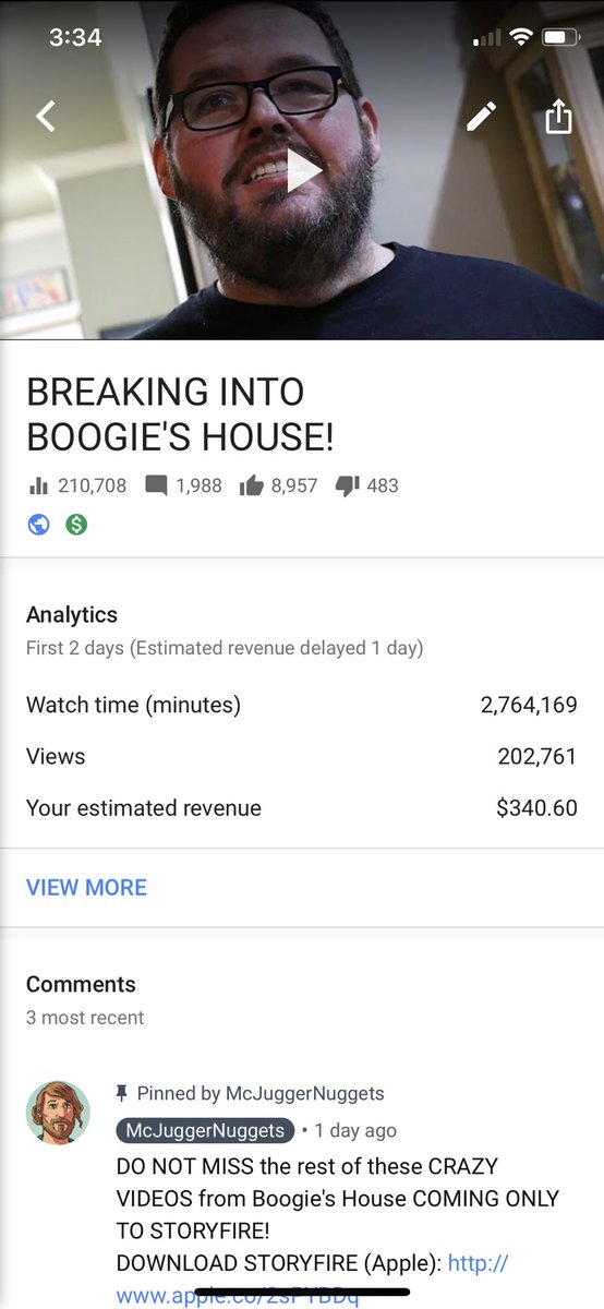 McJuggerNuggets's tweet photo. Over 200k views on a 40 min video with multiple ads...made $340 on Youtube.

My recent upload on @storyfireapp received 40k views on a 40 min video and made $408. Also, I could curse and have more creative freedom....And 100% of notifications went out. 

The future is LIT! 🔥🔥🔥 https://t.co/sxheiiEAhE