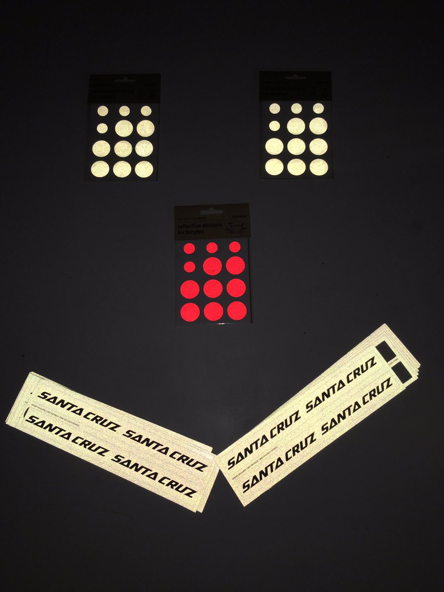 #BikeToWorkWeek
Installing these reflective stickers on student bikes today. @CollingwoodHKCC
