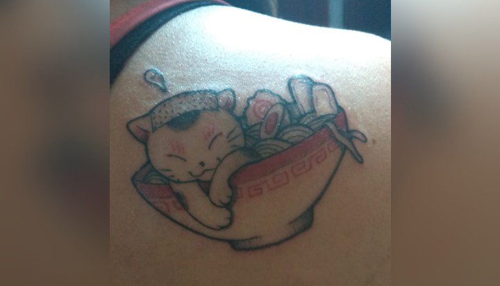 8mpixeles's tweet photo. Gatito ramen, quedó hermoso 😍 #tatoki 4 #gatitormen https://t.co/BVD9qa7sFs