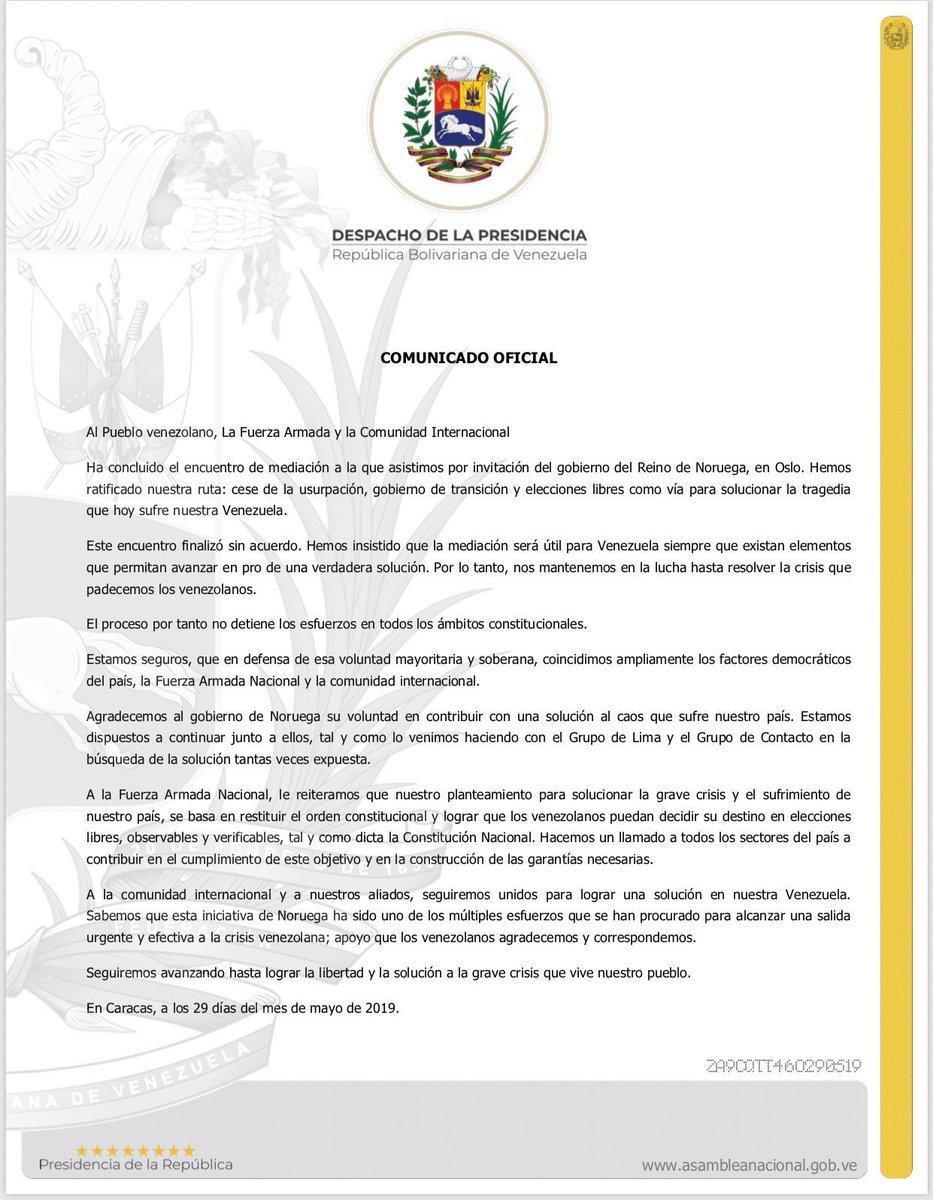KellyParedesAD RT hramosallup: Comunicado Oficial de la Presidencia de la Asamblea Nacional y Presidente (E) de la República de Venezuela.  x.com/KellyParedesAD…