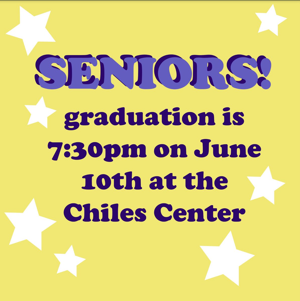 Hey Seniors!! Here’s a reminder for graduation, don’t forget!