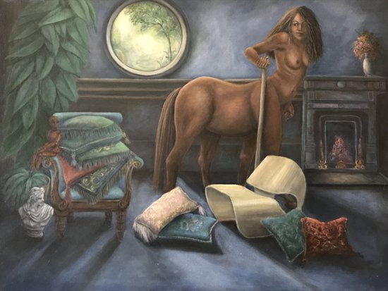 CleanThisEarth's tweet photo. Centauride by #UrielDana (b.1954). Oil on Canvas 2019 https://t.co/eleDOxef3B https://t.co/7kTiHItuxk