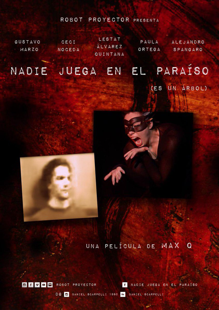 RobotProyector's tweet image. Los invito al estreno de &quot;Nadie juega en el Paraíso (es un árbol)&quot;. Será  el 30/5 en Jerónimo Salguero 62, aula 7, a las 17:00 Hs. Es en el marco del Festival Internacional de Cine Universitario. #FICU #cine #UNA #cineindependiente #película #FICU2019 #robotproyector #MaxQ