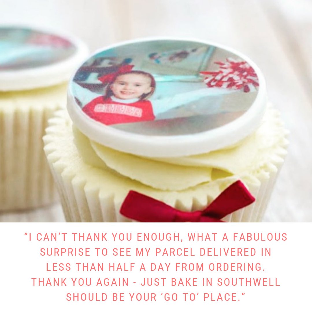 This review from one of our lovely customers has made us really happy today 💕 
justbake.co.uk/collections/pe…
#thankyou #thankful #shoplocal #shopsouthwell #southwell #justbake #edibletoppers #ediblecaketoppers #cakedecorating #cakedecoration #icing #icingcakes #cakeoftheday #cupcakes