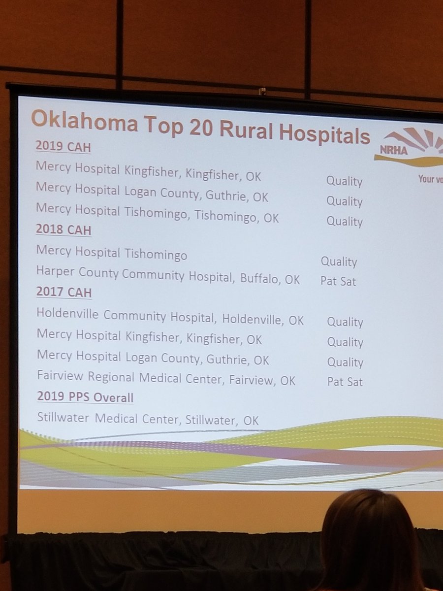 Congrats to these hospitals for their awards from the National Rural Health Association and for representing the great work in rural Oklahoma!!! <a href="/ruralhealth/">National Rural Health Association</a> <a href="/BSLABACH/">BROCK SLABACH</a> #iheartokruralhealth #powerofrural