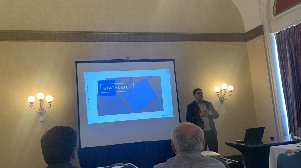 CORS_President's tweet photo. Neil Lane of Stathletes, Ivey MBA, is talking about Hockey Analytics at the #cors2019 #analyticsday @HockeyAnalytics @iveybusiness https://t.co/mzCPz9YHIe