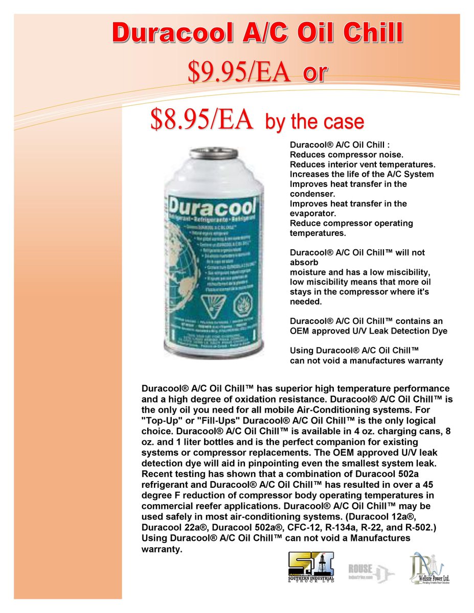 Beat the heat! Recharge your A/C system with Duracool today. Now in stock!!!