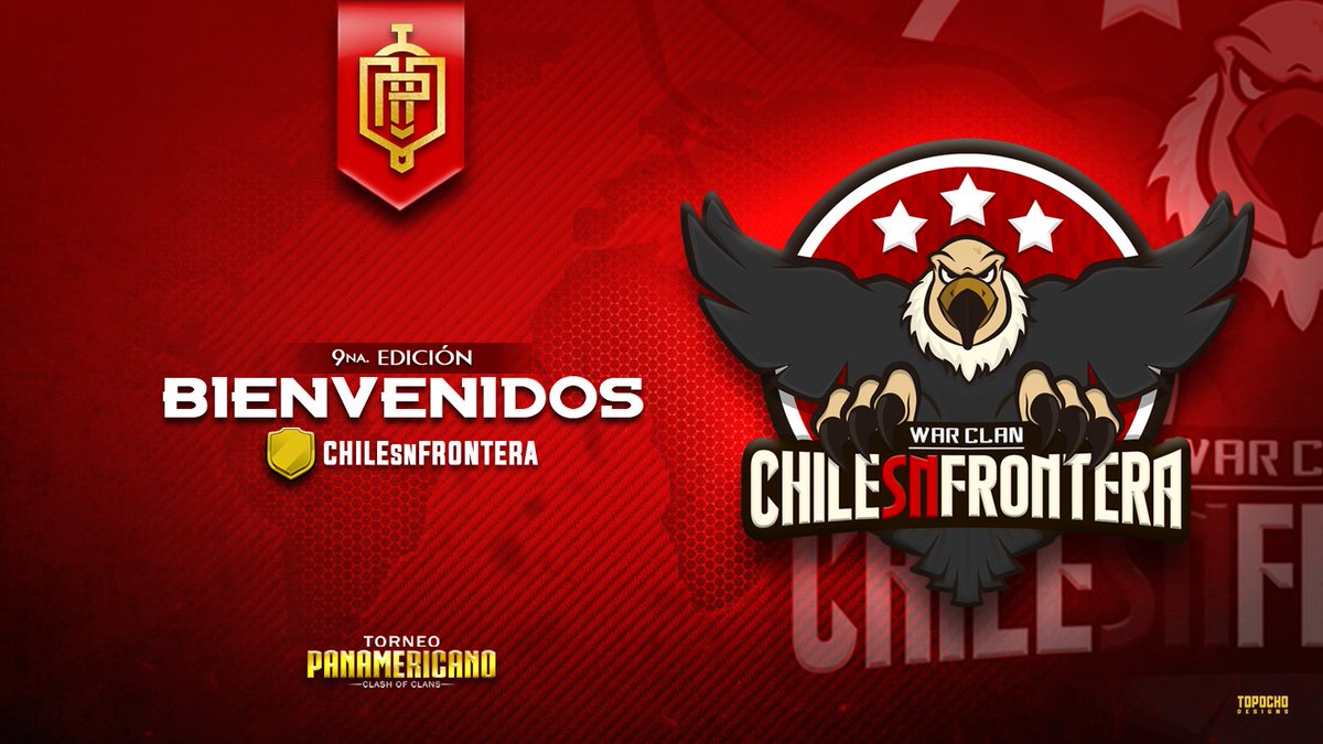 TORNEO PANAMERICANO DE CLASH OF CLANS TIENE EL PLACER DE PRESENTAR:

CAMPEONES DE LA <a href="/LHGCOC/">LHG</a> 
CAMPEONES DEL <a href="/TC_Chilenos/">Rock_chile</a> 

Y POR PRIMERA VEZ EN PANAMERICANO 📌📌📌

A <a href="/CHILEsnFrontera/">CHILEsnFrontera</a> BIENVENIDO A TORNEO PANAMERICANO 👊👊👊
