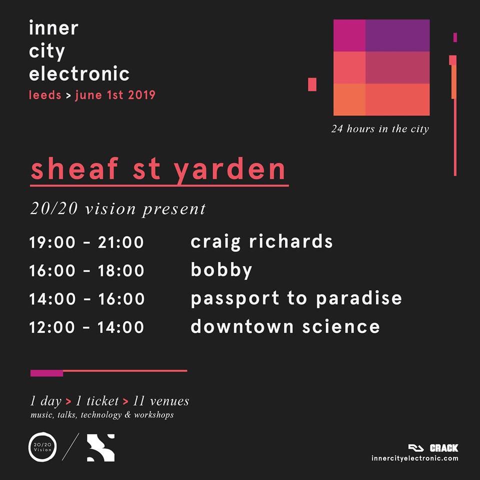 Chuffed to be playing at <a href="/innercityelect/">inner city electronic</a> for <a href="/SheafStreet/">Sheaf St</a> on Sat with this lot! 🖤 

I’m on 10-11pm but there is loads of ace stuff on at Sheaf all day across the different spaces on this silly lineup💥 

A great weekend for music in Leeds! 👊🏼🌪🌪🌪 innercityelectronic.com