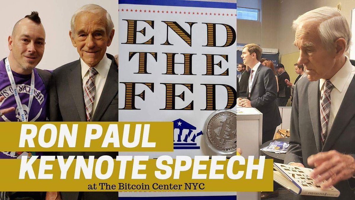 RiceTVx's tweet image. Don't miss this...Dr. Ron Paul's Keynote Speech at the #BitcoinCenter in NYC...Enjoy!

Be sure to subscribe, like, comment, &amp;amp; share!
#EndTheFed #DrRonPaul #RonPaul #liberty #taxationistheft #LongBitcoinShortTheBankers 

youtu.be/J_WT-_Hno9E