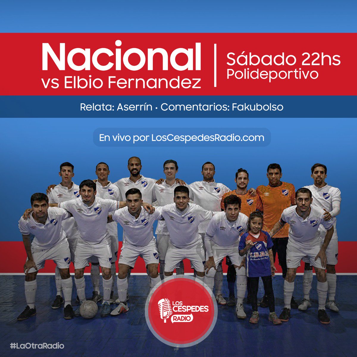 CespedesRadio's tweet photo. Sábado desde las 21:45 #Aserrin y #Fakubolso de @ForoBolsouy relatan por https://t.co/SEUVoTAfLO @CNdeFfutsal vs @elbiofutsalauf en vivo desde el Polideportivo! https://t.co/nhhthHjI6K