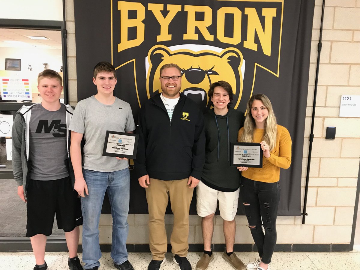 stwillman's tweet image. Best prep - Stock market game. These two BHS teams placed 2nd and 3rd in the state out of 100s of teams.  $aavy. $mart - Go Bear$ ⁦@MrBernards⁩ ⁦@ByronBears⁩