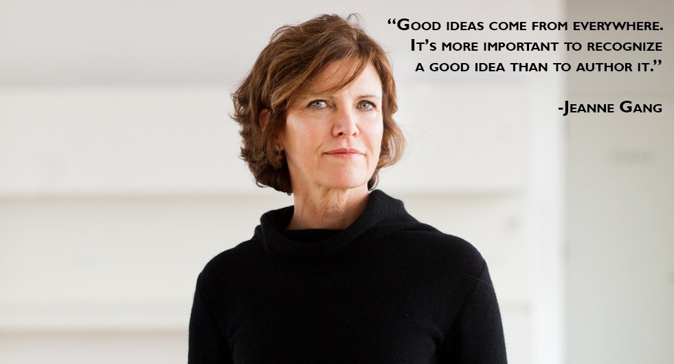 AIAWinstonSalem's tweet photo. #WomeninArchitecture #WIA #WisdomWednesday
"Good ideas come from everywhere. It's more important to recognize a good idea than to author it." - Jeanne Gang
Read more: https://t.co/lxoTN4rDto
#AIAWS #IAWA #quoteoftheday #architecturequote #architecture #JeanneGang #StudioGang https://t.co/pRnVb0ir4l