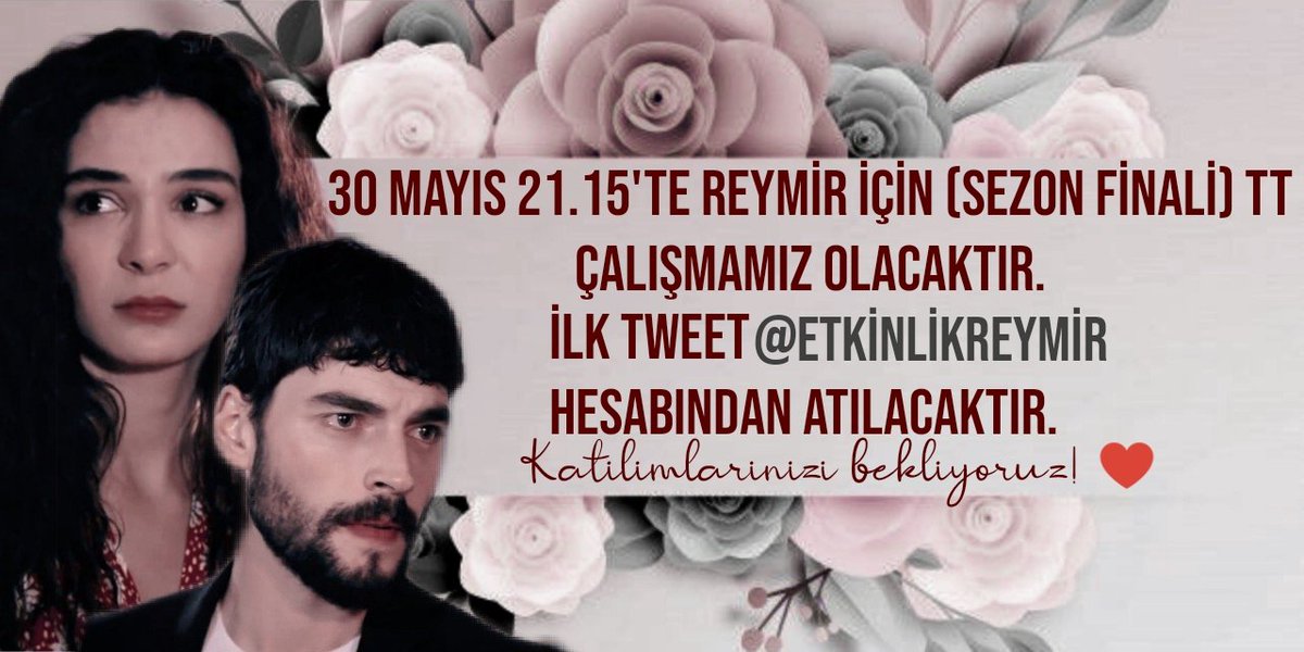 12 bölüm boyunca bize büyük bir intikamın imkansız bir aşka nasıl dönüştüğünü, ruhu yaralı iki çocuğun verdiği mücadeleyi anlatan ReyMir için buluşuyoruz. İlk sezonu hep birlikte 30 mayıs 21:15'de kapatalım. 🦋♥️
#reymir #hercai #ebruşahin #akınakınözü