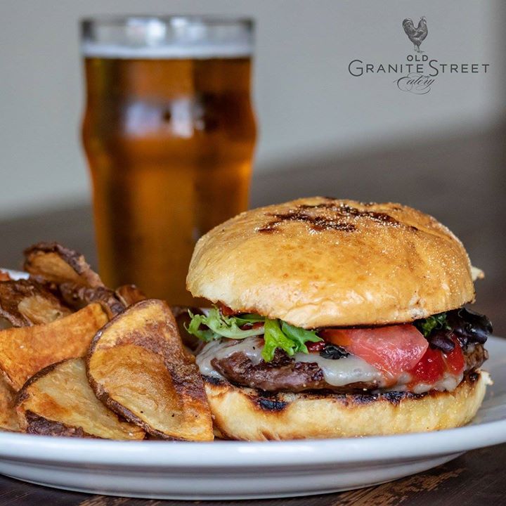 GraniteStEat's tweet photo. . Treat yourself to one of our mouthwatering wood-grilled burgers today at Old Granite Street Eatery. View all of our tasty burgers at https://t.co/phxDYim7Kk #burgers #reno #oldgranitestreeteatery #eatlocal https://t.co/Kk7WaOqynr