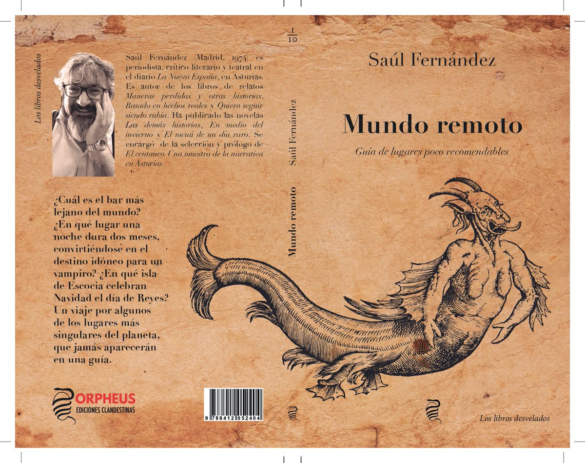 OrpheusEdicion's tweet photo. Mundo remoto, guía de lugares poco recomendables
de Saúl Fernández, a puntito de salir del horno...✔️
Colección "Los libros desvelados" de #OrpheusEdicionesClandestinas
#Orpheus #OrpheusEdiciones #2019Clandestino #MundoRemoto #SaúlFernández #SemanaNegra #SN2019 https://t.co/dOg3rdsw42