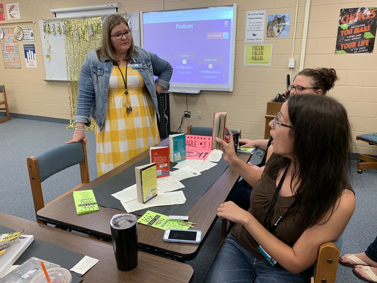 EmilyWilsonMCPS's tweet photo. Today I was able to host a Book Tasting for the @WestPortHigh teachers. The best part was when I had teachers ask if they could check out books to take home over the summer. ππ» #preppingfornextyear #readersareleaders #schoolsout #librarylife #wphslibrary https://t.co/UQY1b4tbyi