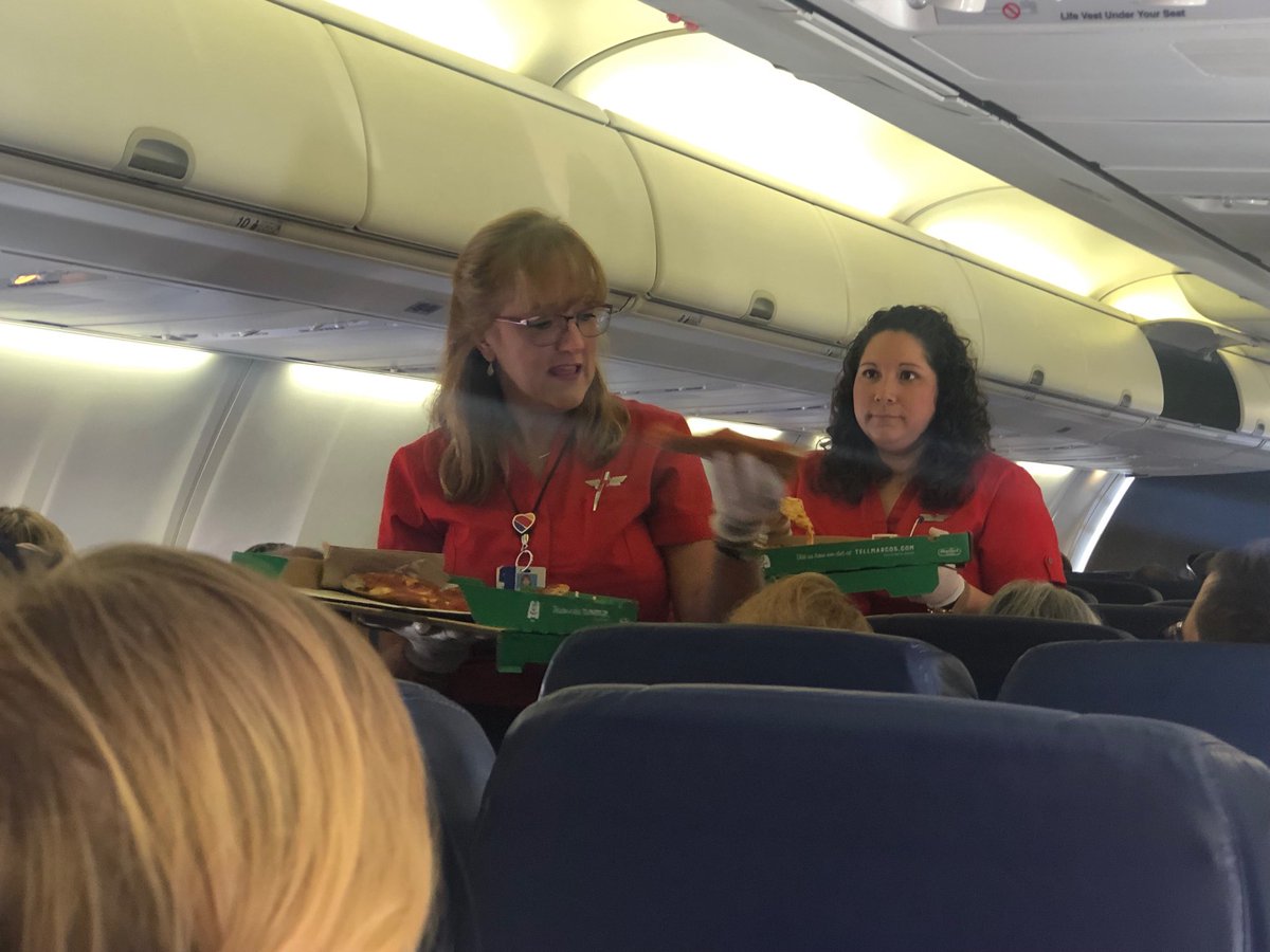 CGrech26's tweet photo. Thank you ⁦@SouthwestAir⁩ for serving delicious ⁦@MarcosPizza⁩ while our flight to Dallas was diverted for hours in Waco.    You get service right! https://t.co/ALQKQsv3cz
