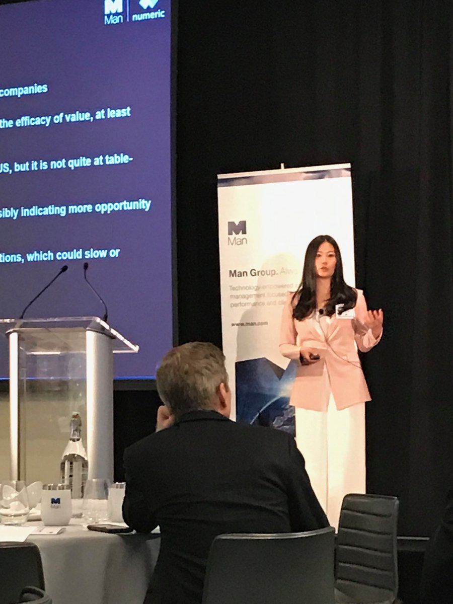 ManGroup's tweet photo. Shicong Wang, Portfolio Analyst at #ManNumeric: “The market has done an increasingly good job of delineating value and growth companies.” #ManQuantSummit https://t.co/6Sb6Y8eykr