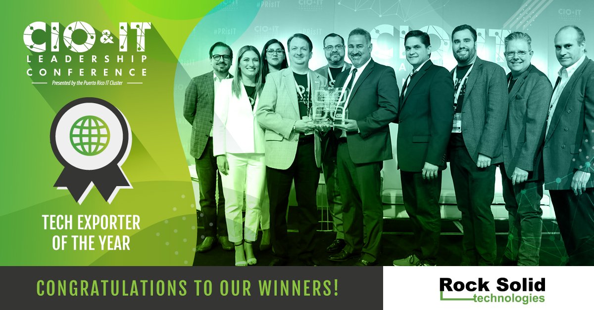 PR_ITCluster's tweet photo. Meet the PR IT Innovation Award 2019 Winner: 
Tech Exporter of the Year – Rock Solid Technologies, Inc. #PRisIT https://t.co/N2wAHhlZCP