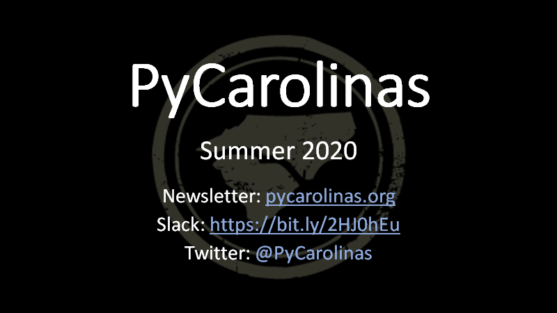Pandy Knight (@automationpanda) on Twitter photo PyCarolinas is returning for Summer 2020! Help make it happen. Sign up for the newsletter. Join Slack. Help find a venue and sponsors. Retweet. Volunteer. Speak. <a href="/PyCarolinas/">PyCarolinas</a> #PyCarolinas2020 #Python #Conference PyCarolinas is returning for Summer 2020! Help make it happen. Sign up for the newsletter. Join Slack. Help find a venue and sponsors. Retweet. Volunteer. Speak. <a href="/PyCarolinas/">PyCarolinas</a> #PyCarolinas2020 #Python #Conference