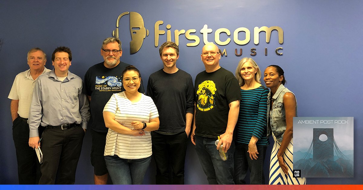 FirstCom_Music's tweet photo. It was great having NOVA and Aurora Production Music composer Rob Aitken visit us today! We can't wait to have even more of #teamfirstcom visit us when we get to our new office and studios!
Check out Rob's music: https://t.co/9eoe1caWci
#CreateAmazing #ProductionMusic https://t.co/VbEBrjRyah