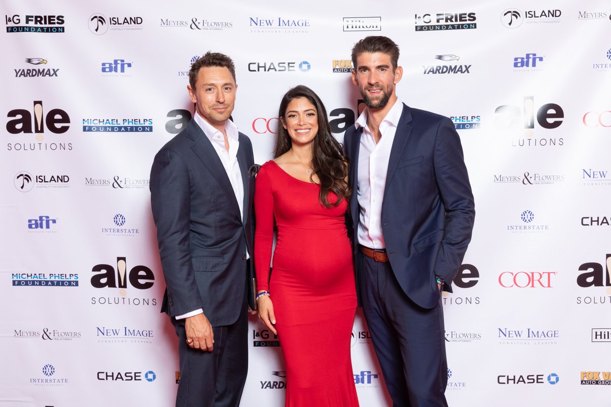 #JJFeild looking handsome at @golfgivegala with #MichaelPhelps and #NicolePhelps at the weekend before last. It's so nice to see him out at events for good causes. @MPFoundation