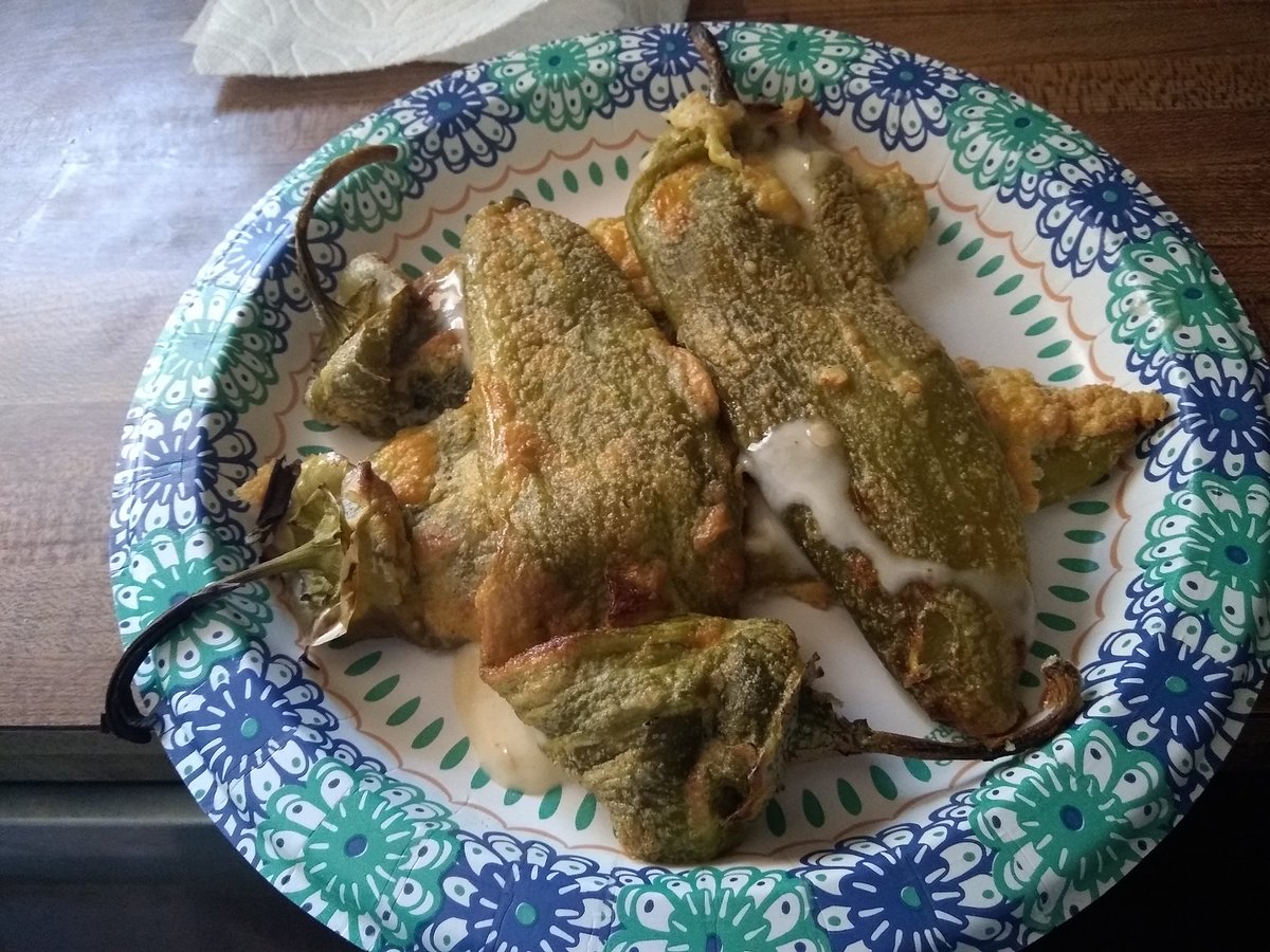 I tried to make Chile Rellenos today. This was the result.