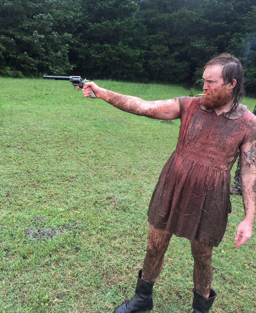 AwesomeKingRex's tweet photo. Here’s me being Western af #Killbarn #VideoUltra #behindthescenes #guns #Texas https://t.co/GQg2t0quYI
