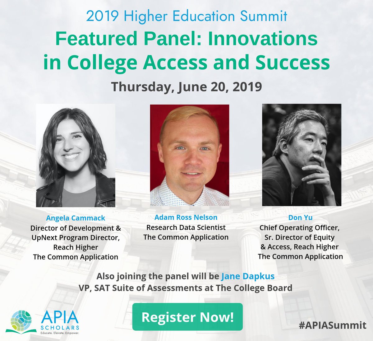 APIA_Scholars's tweet photo. One of the panels for our 10th #APIASummit will feature representatives from @CollegeBoard and @CommonApp, who will discuss the latest innovations in college access and success. Register now to join the discussion!
RSVP: https://t.co/8I2CIIr446 https://t.co/QWuxdqBRoJ