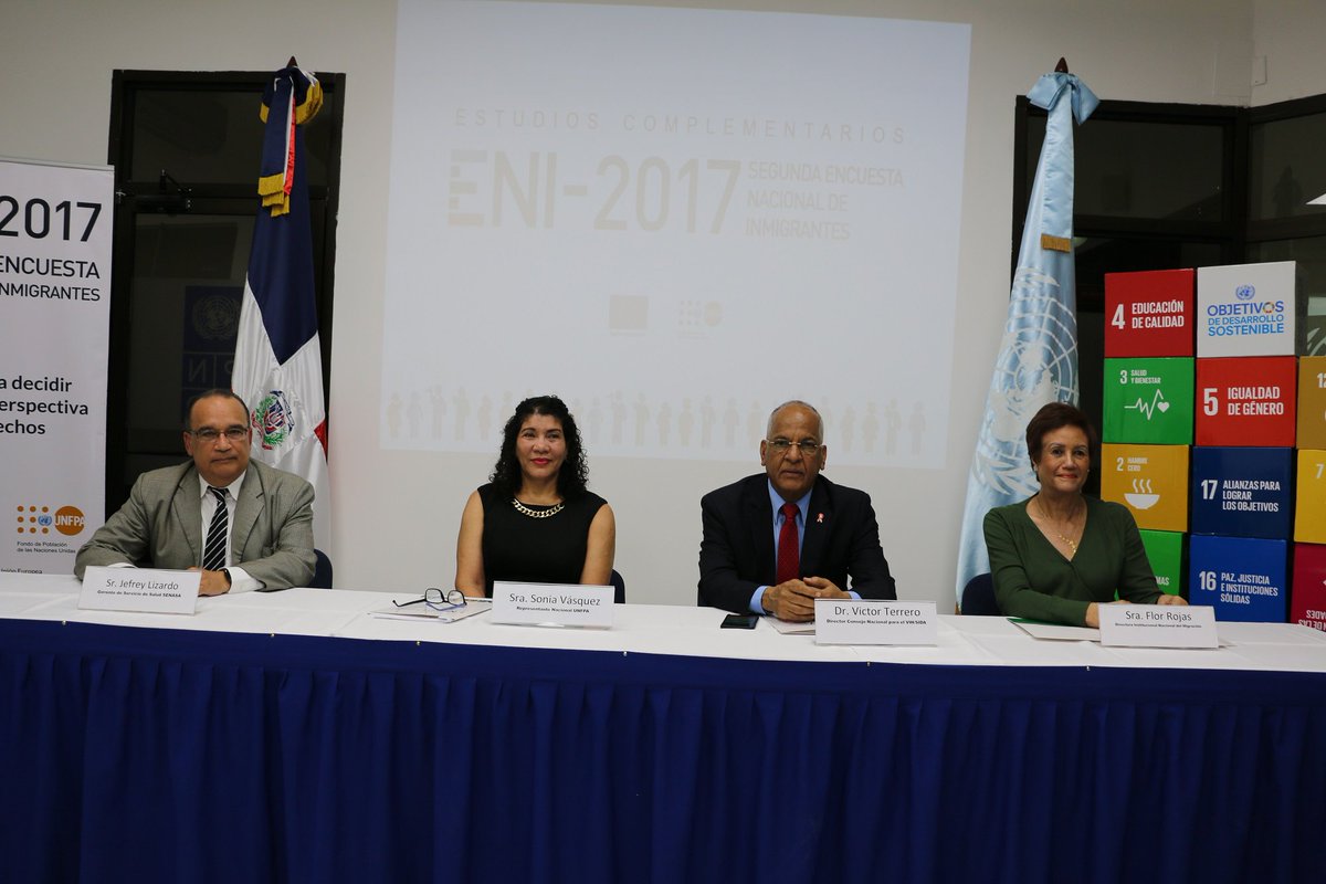 UNFPA_RD's tweet photo. Hoy abordamos el aporte a la economía y el acceso a salud y protección social de la población de origen inmigrante en República Dominicana, en la presentación de dos #EstudiosComplementarios de la #ENI2017 

https://t.co/SGoIyUQQNg

#DatosParaDecidir https://t.co/tAtFNYnFKn