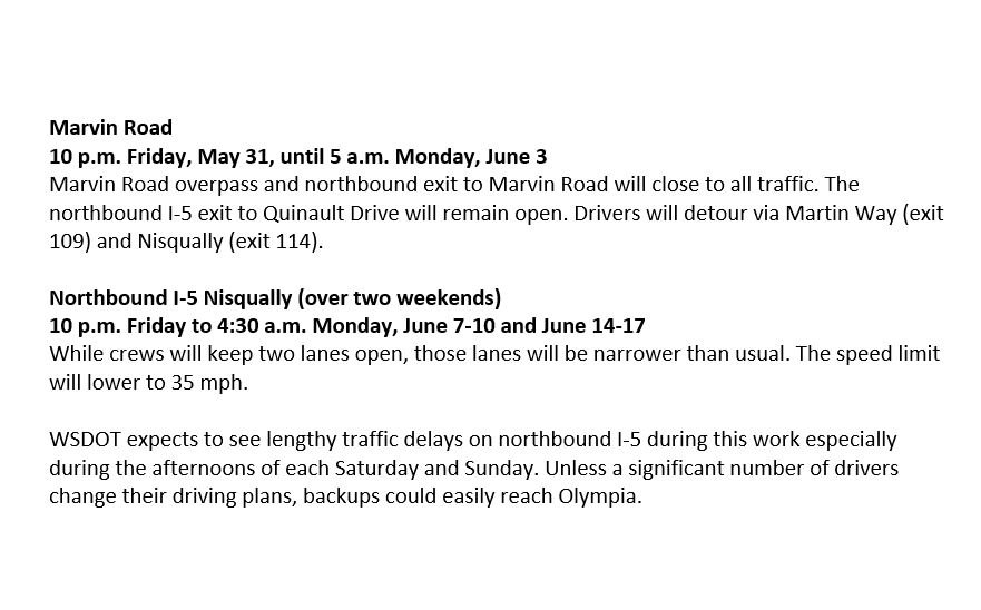 WSDOT Traffic on Twitter "3 consecutive weekends of highway