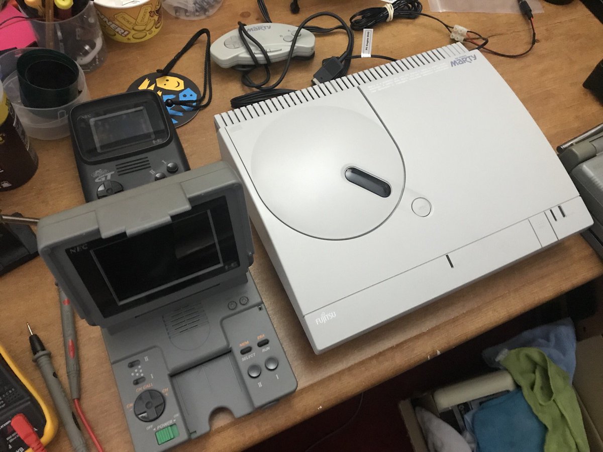 frazer_HX's tweet photo. Three more systems dropped off with @A3rgan for expert servicing and restoration #PCEngine #PCGT #PCLT & #FMtowns #Marty #RetroGaming https://t.co/Z8UbD6PHbT