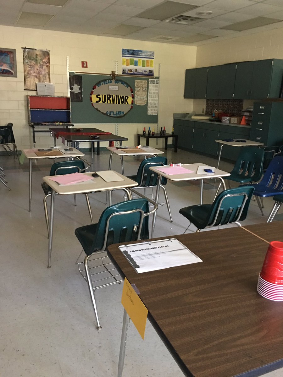 picklz989's tweet photo. Survivor games (can u survive real world math)was a great hit with students.  Apparently making change without a calculator is just silly, analog clocks are ancient we don’t need them and following very simple directions is difficult I guess they will never buy ikea furniture lol https://t.co/ZBQBOyRibb