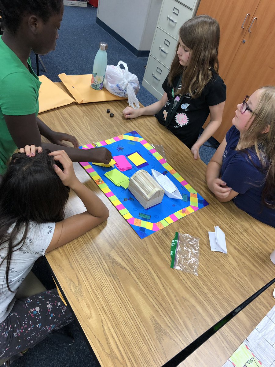 MrsKrusesClass's tweet photo. They worked so hard creating their math board games & they turned out better than I could have imagined. 👍 They had so much fun playing each other’s game. @RobisonES #successatRES #CFISDspirit https://t.co/sM0eEU5K8G