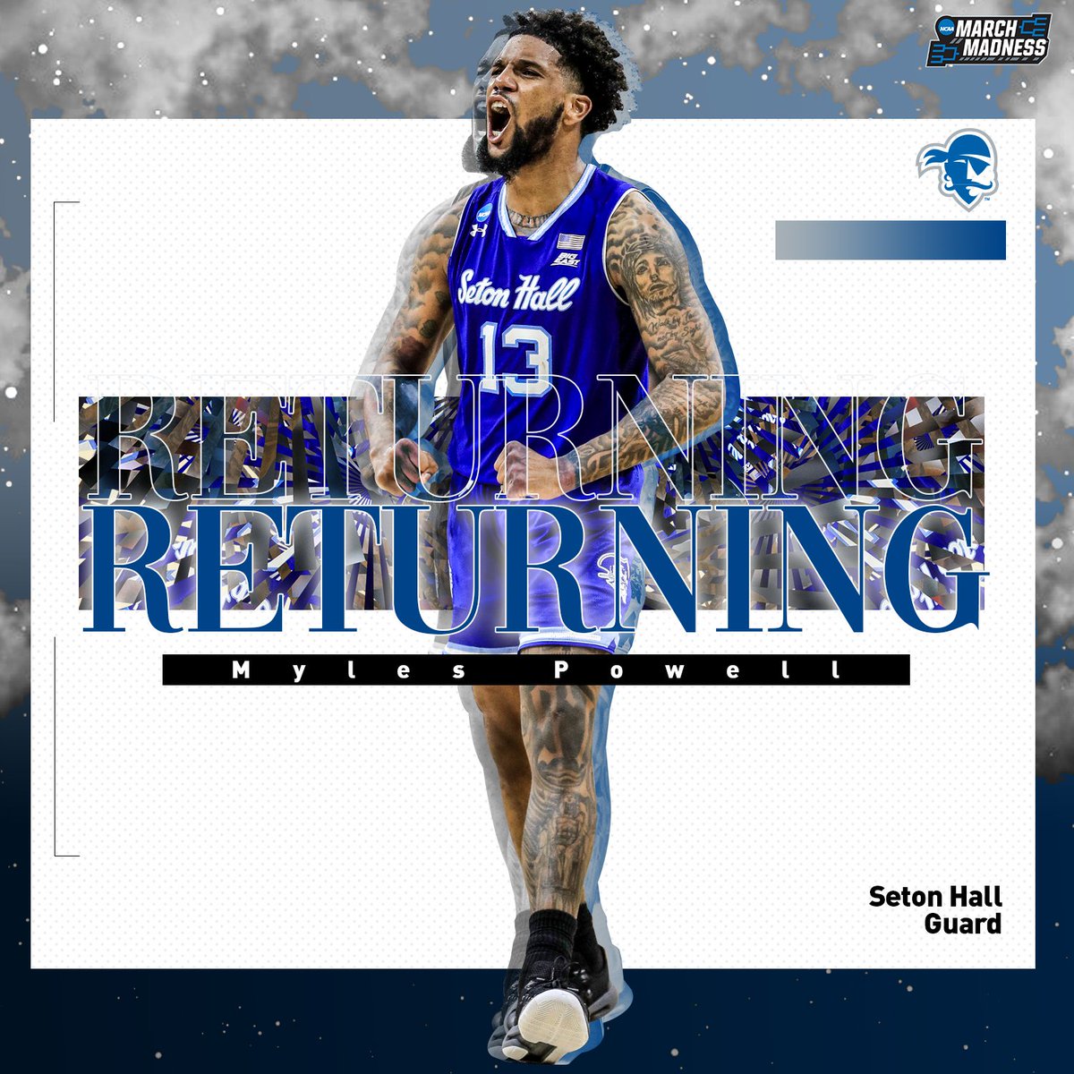 Go crazy, Seton Hall fans.

Myles Powell is BACK! #HALLin