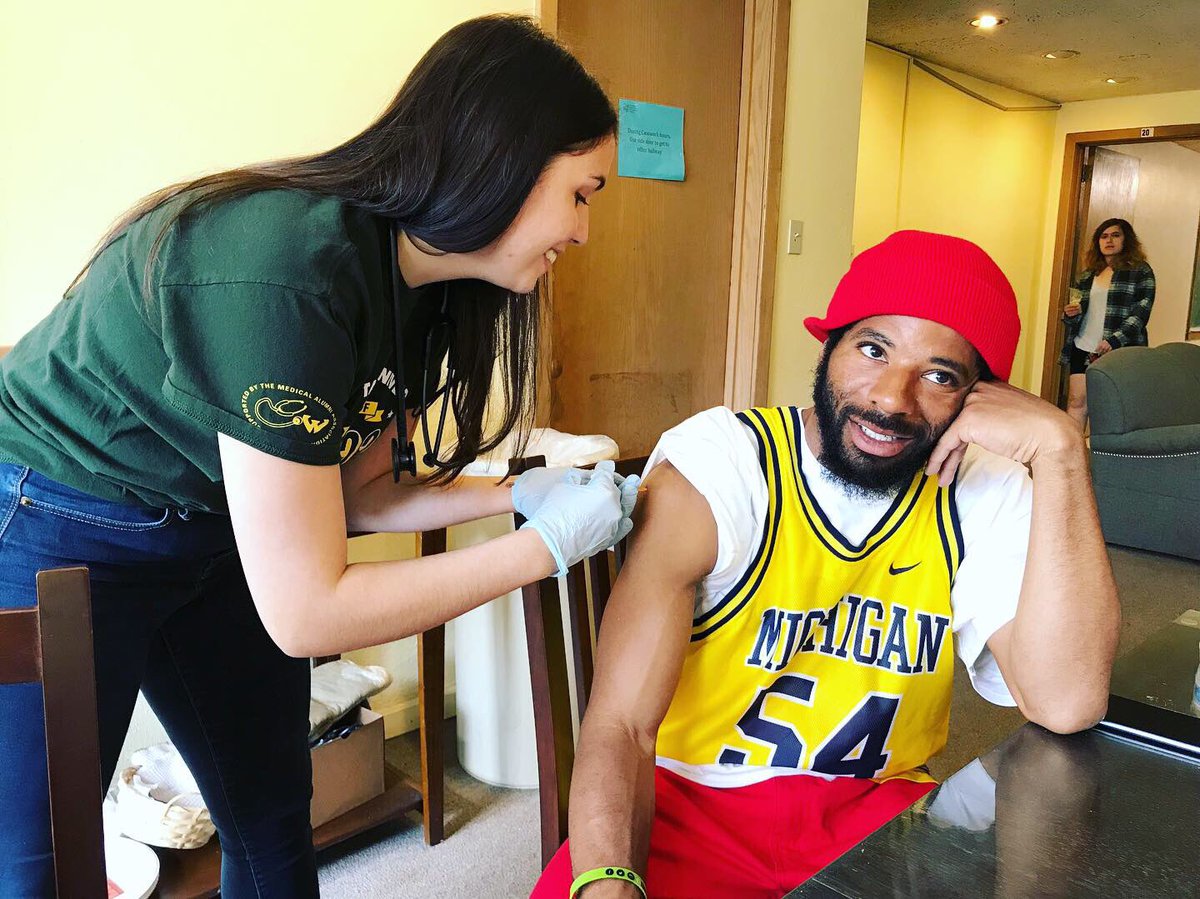 We at Street Medicine Detroit love to provide excellent healthcare to our patients. As such, we are always so happy when patients want to make sure they are up to date on their vaccines. So glad we can help keep our community healthy-one vaccine at a time!#streetmedicine #vaccine
