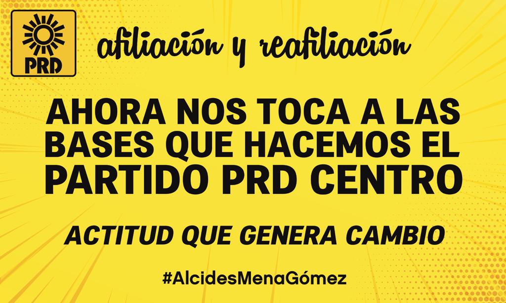 Alcides_Mena's tweet photo. Arrancamos los trabajos de reafiliación y afiliación al Partido de la Revolución Democrática.
¡ Ahora Nos Toca a las bases !
#PRDCentro https://t.co/gWuQvw8XqZ