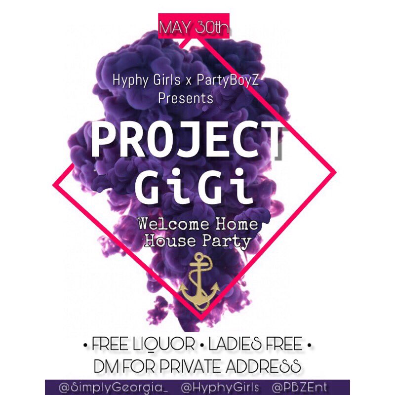 HyphyGirls's tweet image. MAY 30TH ‼️ 3-Story Condo Party #ProjectGiGi 😈 Free Unlimited Liquor, $100 Twerk Contest, &amp;amp; More 🤪 DM us for the addy. We getting hyphy all night 🤪🐋 come turn up with us ‼️🍾🍻 @PBZEnt @HyphyGirls @SimplyGeorgia_