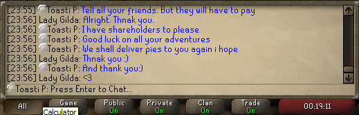 VarrockS's tweet photo. This is getting out of control...🥧's for breakfast, 🥧's for lunch, 🥧's for dinner! Another satisfied customer providing me the motivation needed to get through another runescape grind. Thank you again @ladygilda 

Now where is the rest of the #osrs community? https://t.co/DoPmBdbq9o