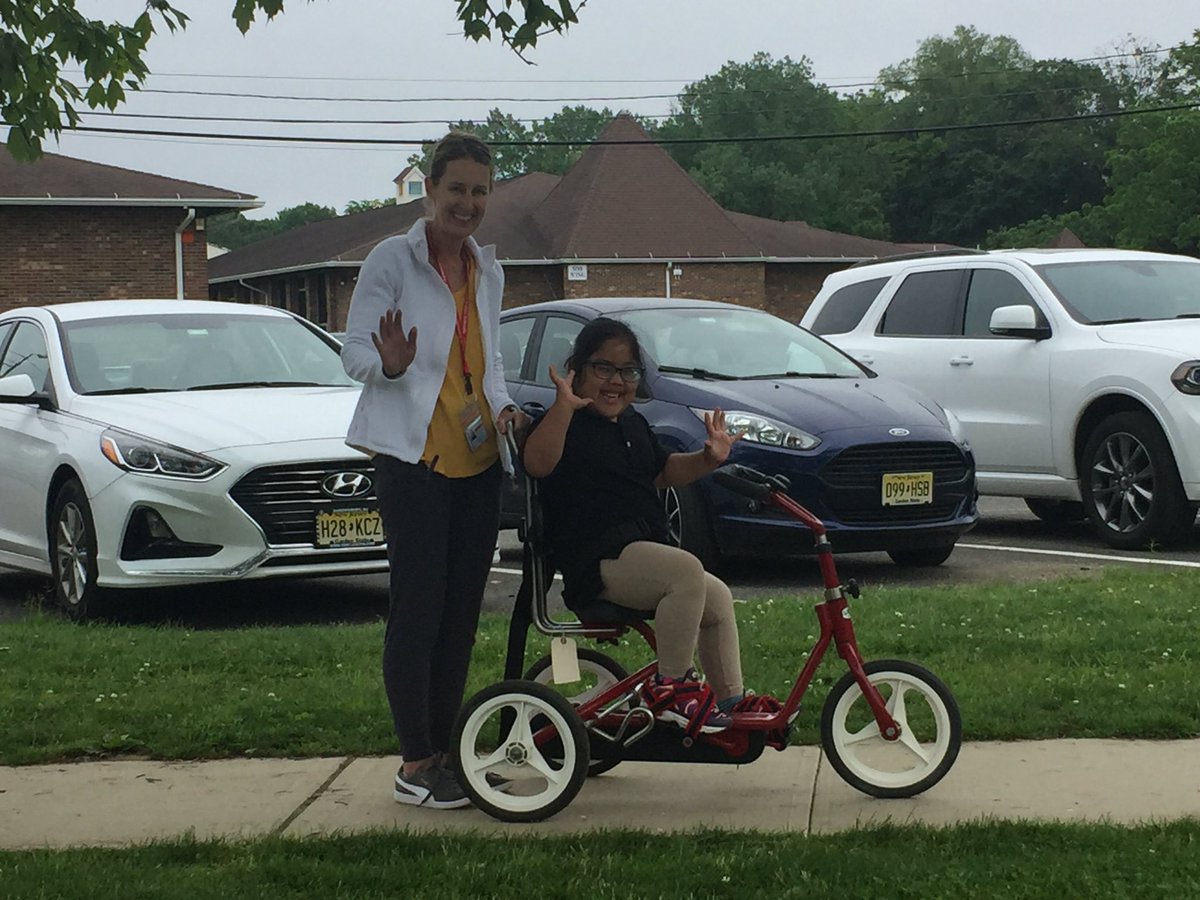 Look who I found riding around the grounds today!!! The best part of this picture is those smiles! @RBPSDanielled @RedBankSup #RBBisBIA