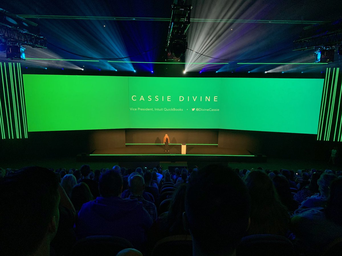Another #QBConnect has officially begun with ⁦<a href="/divinecassie/">Cassie Divine</a>⁩ taking the big stage and sharing our story with ⁦<a href="/QuickBooksAU/">QuickBooks Australia</a>⁩ customers.