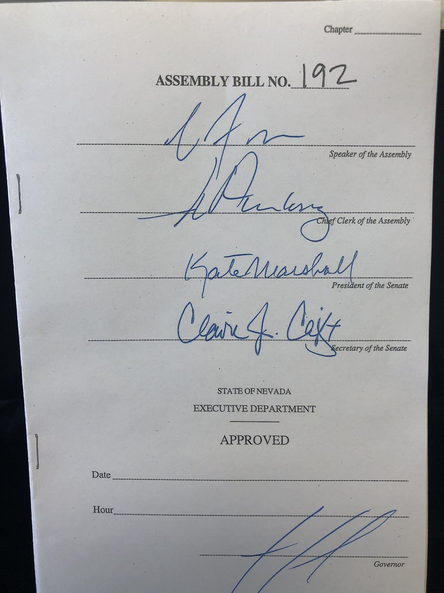 WillMcCurdyII's tweet photo. Today @GovSisolak signed #AB192 into law - authorizing a person convicted of an offense that has been decriminalized (like cannabis) to have their record sealed and civil rights immediately restored! #NevadaSecondChanceAct #nvleg #RecordSealing #Leadership #Patience https://t.co/4TGmfB0jid