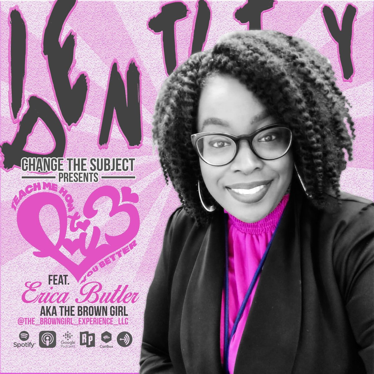 dergobj's tweet photo. Teach Me How To Love You Better is HERE‼️ The first episode is titled Lesson 1: Identity; and is starring Erica Butler of the @The_Browngirl Experience!!! Tune into Queen and I as we discuss why identity is important for women!!! 

 https://t.co/jJLsbg5t6K https://t.co/bfldcQmlPF